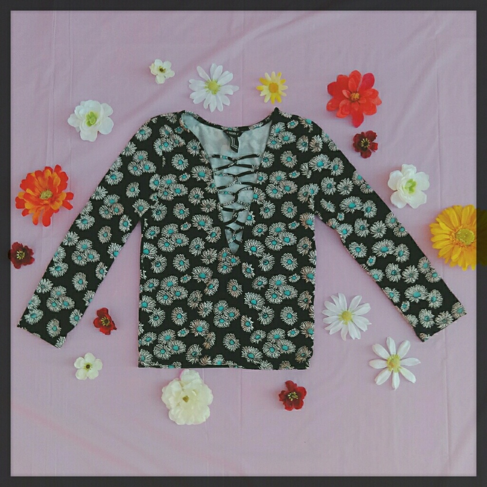 Forever 21 Floral Raglan